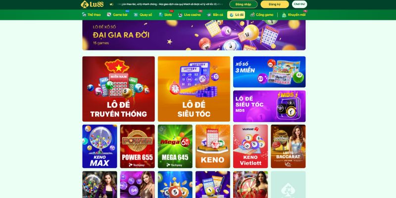 Tổng quan thông tin sảnh cược xổ số Lu88